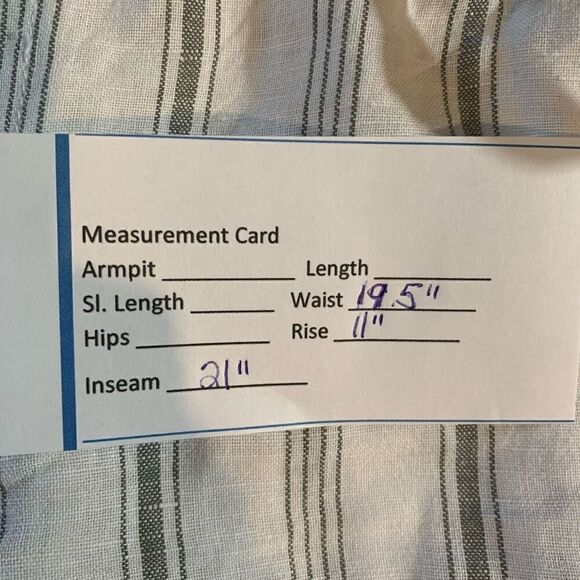 Liz Claiborne Green Stone Stripe Linen Crop Pants Size L New - Picture 8 of 8